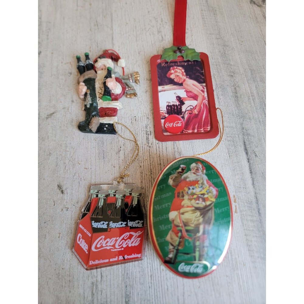 Vintage coke bottle‎ Santa Claus stalking variety unique set decor